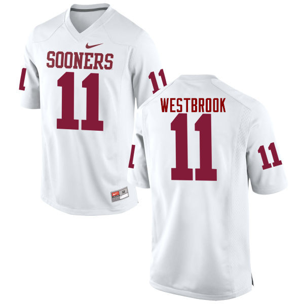 Men Oklahoma Sooners #11 Dede Westbrook College Football Jerseys Game-White - Click Image to Close